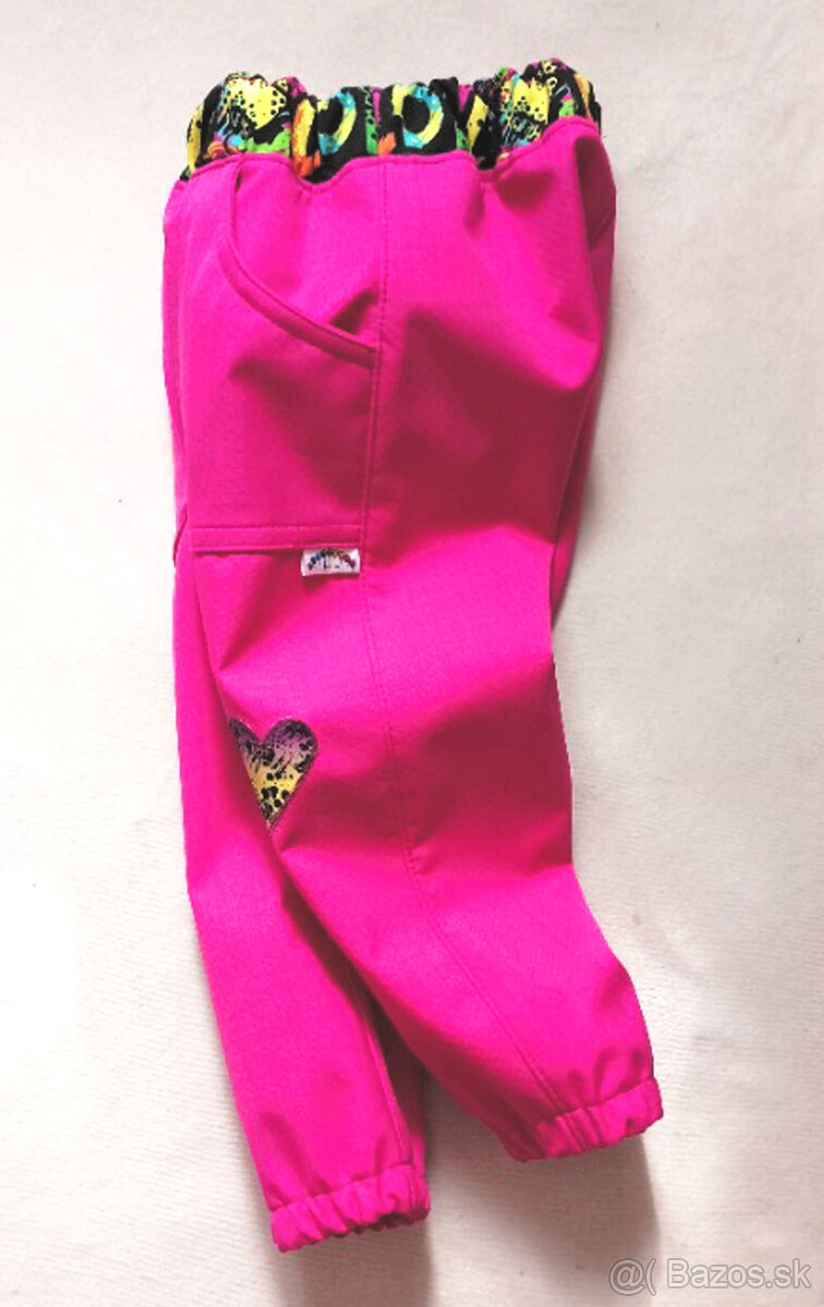 SOFTSHELLOVÉ nové NOHAVICE - 1,5-2 roky, 92 cm - 5