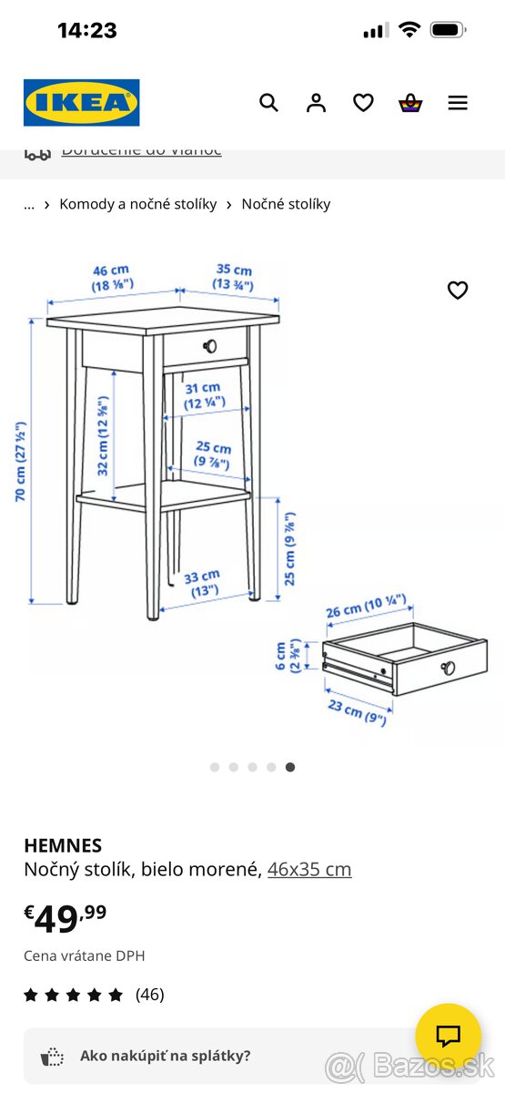 Nocny stolík Hemnes - 5