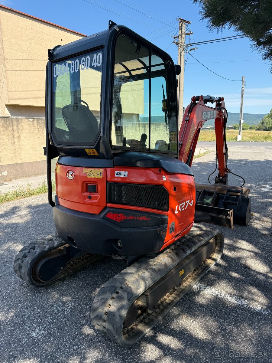 Predám minibager Kubota U 27-4 - 5