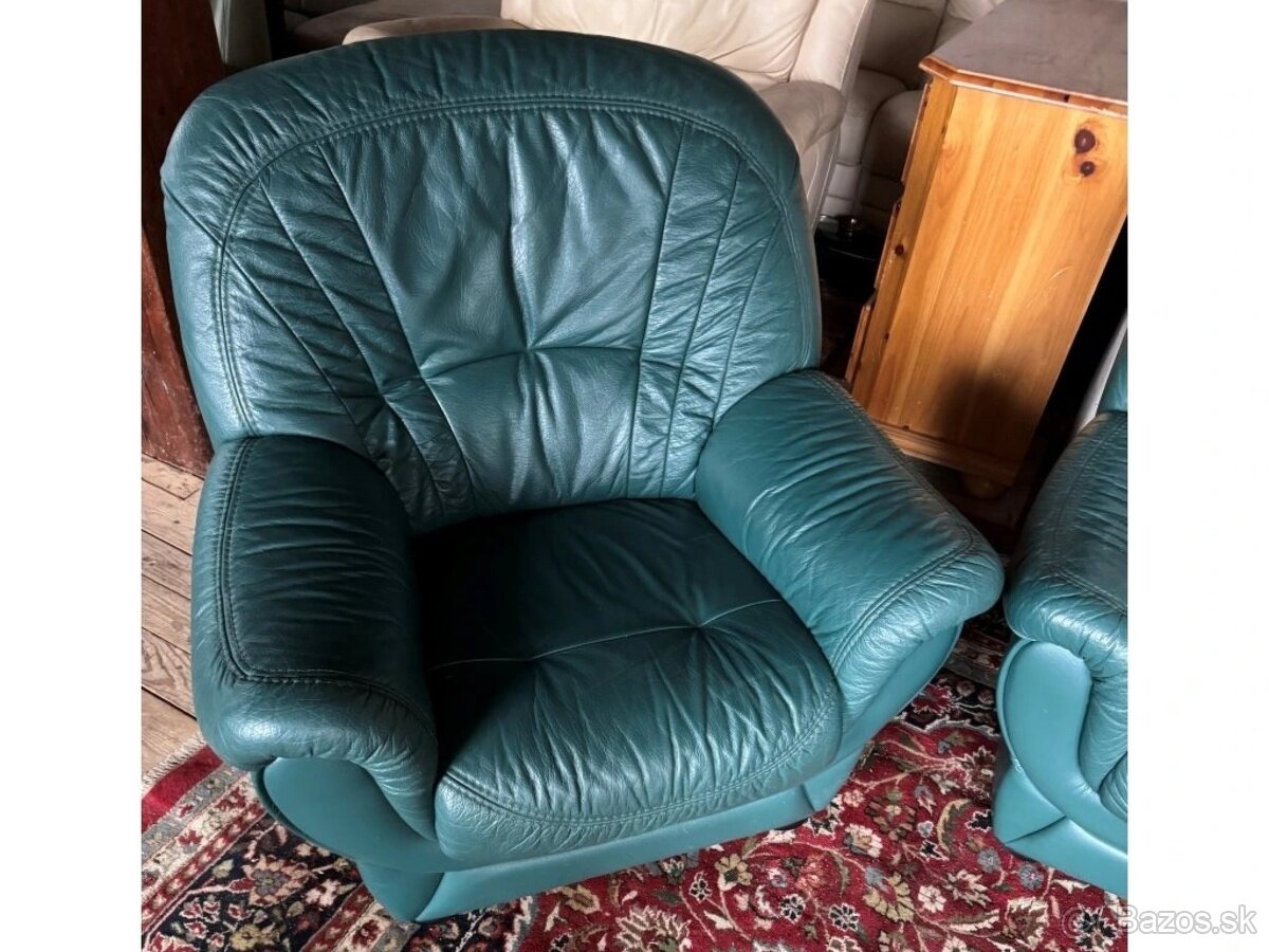 Luxusní kožená sedací souprava 3+1+1, 2999 - 5