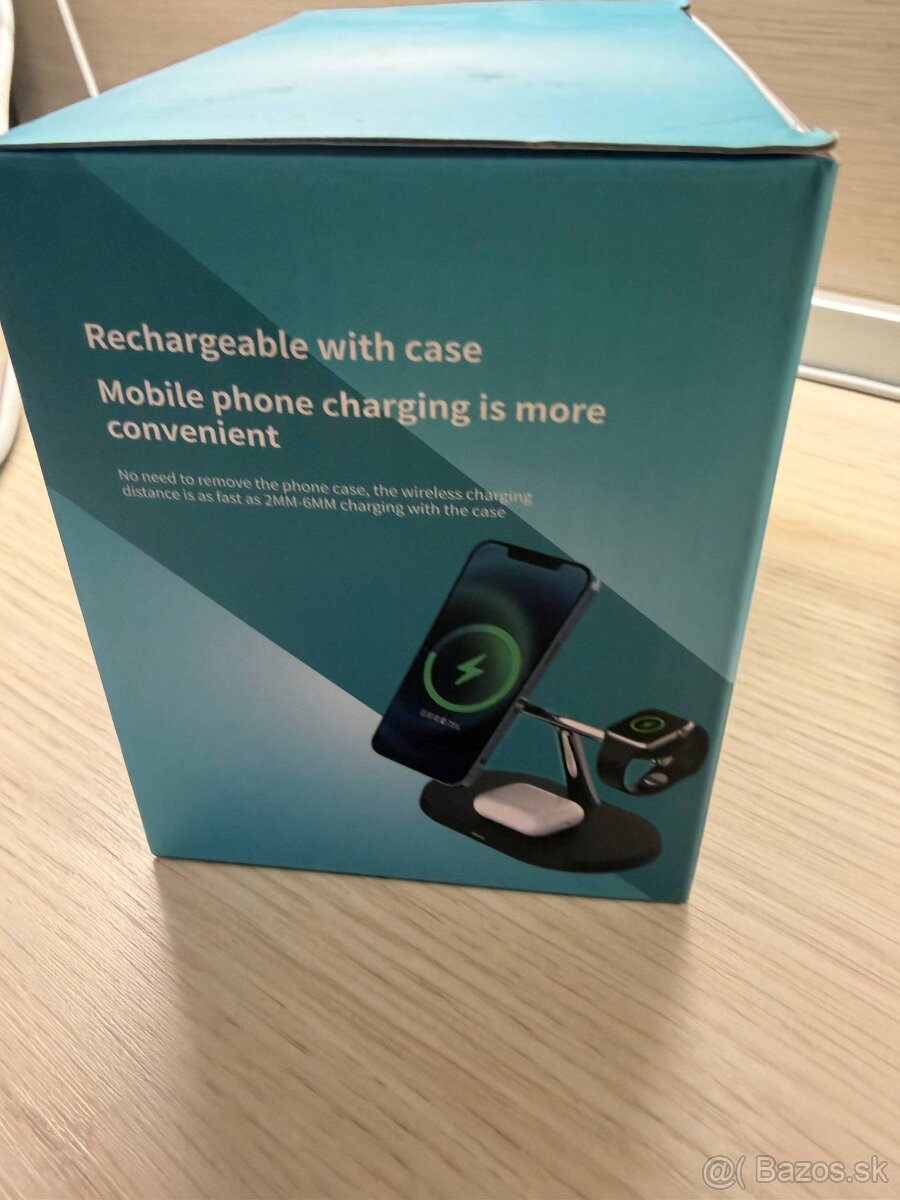 Bezdrôtová nabíjačka 3-v-1 pre mobilný telefón (nová) - 5