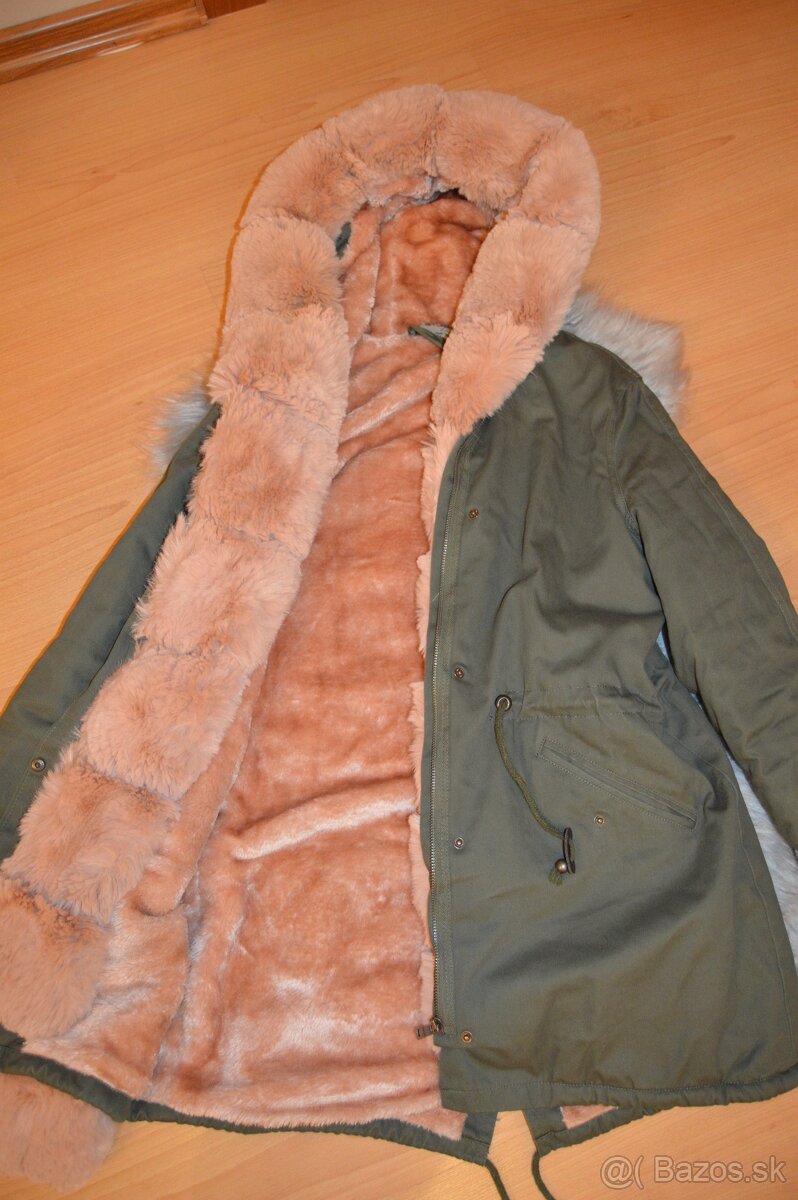 Dámska bunda s kožušinou - 5