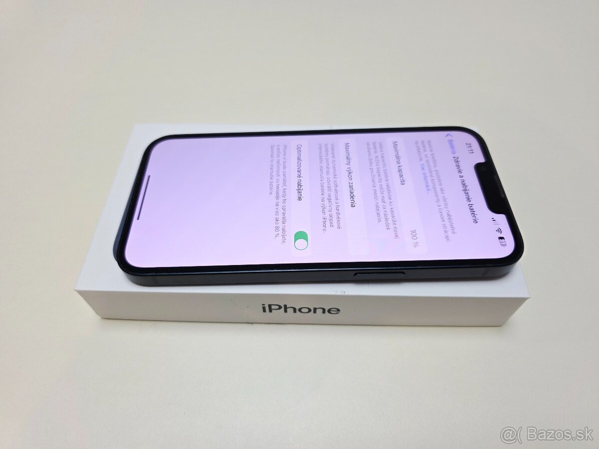 APPLE IPHONE 13 256GB MIDNIGHT ,ZDRVIE BATERKY 100% - 5