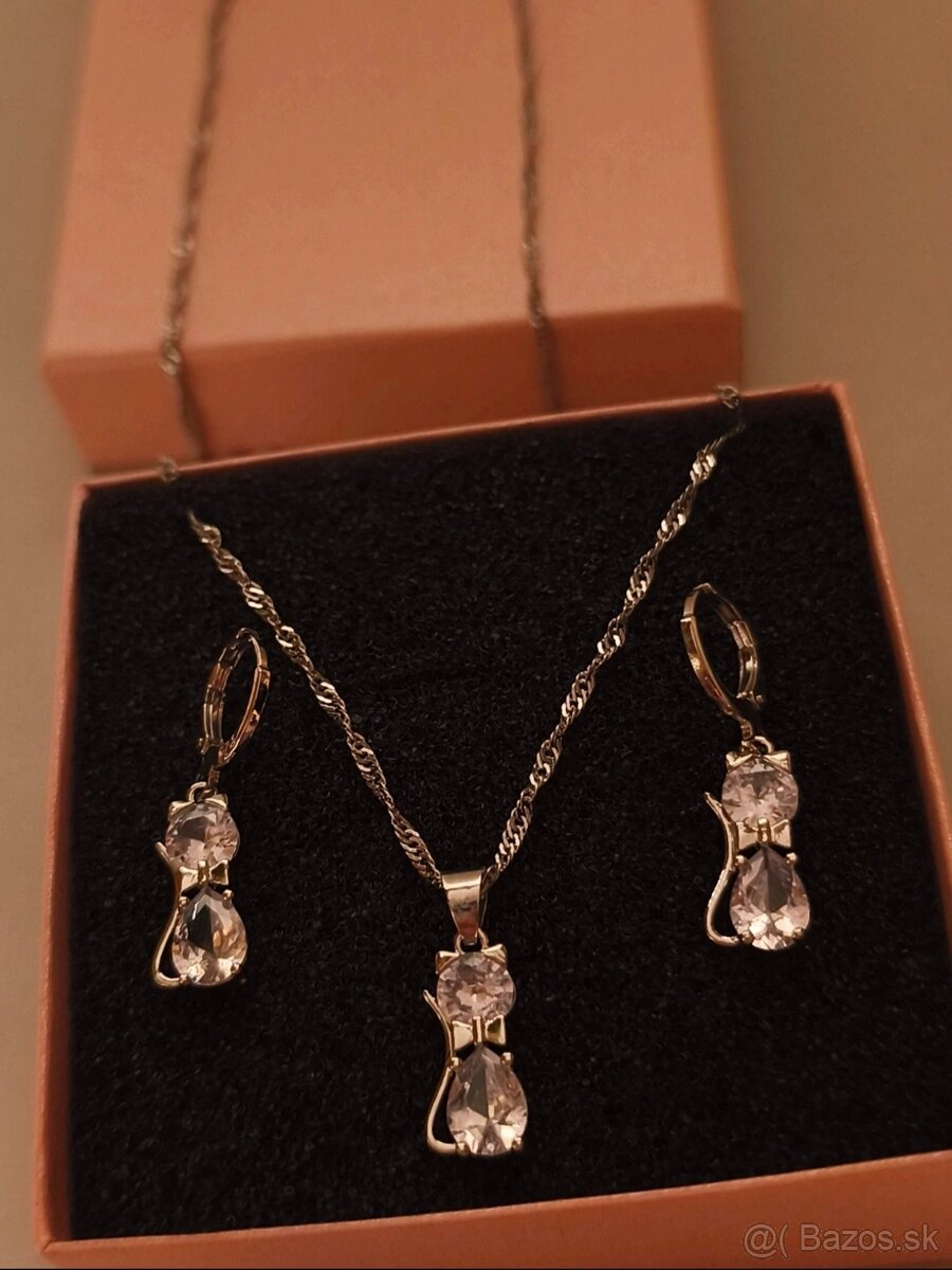 Šperkový set mačky striebro 925 - 5