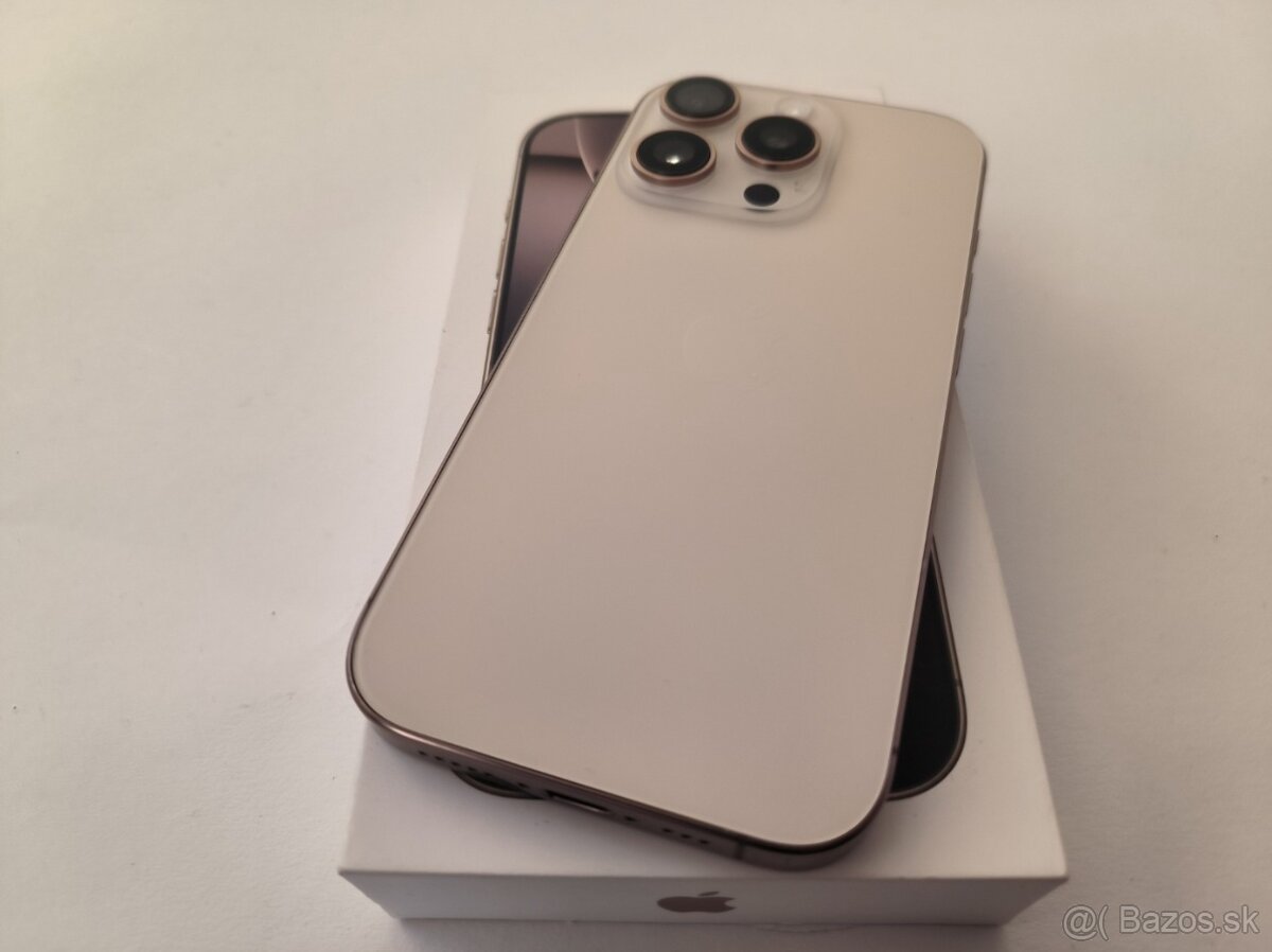 apple iphone 16 PRO 128gb Desert Titanium / Batéria 91% - 5