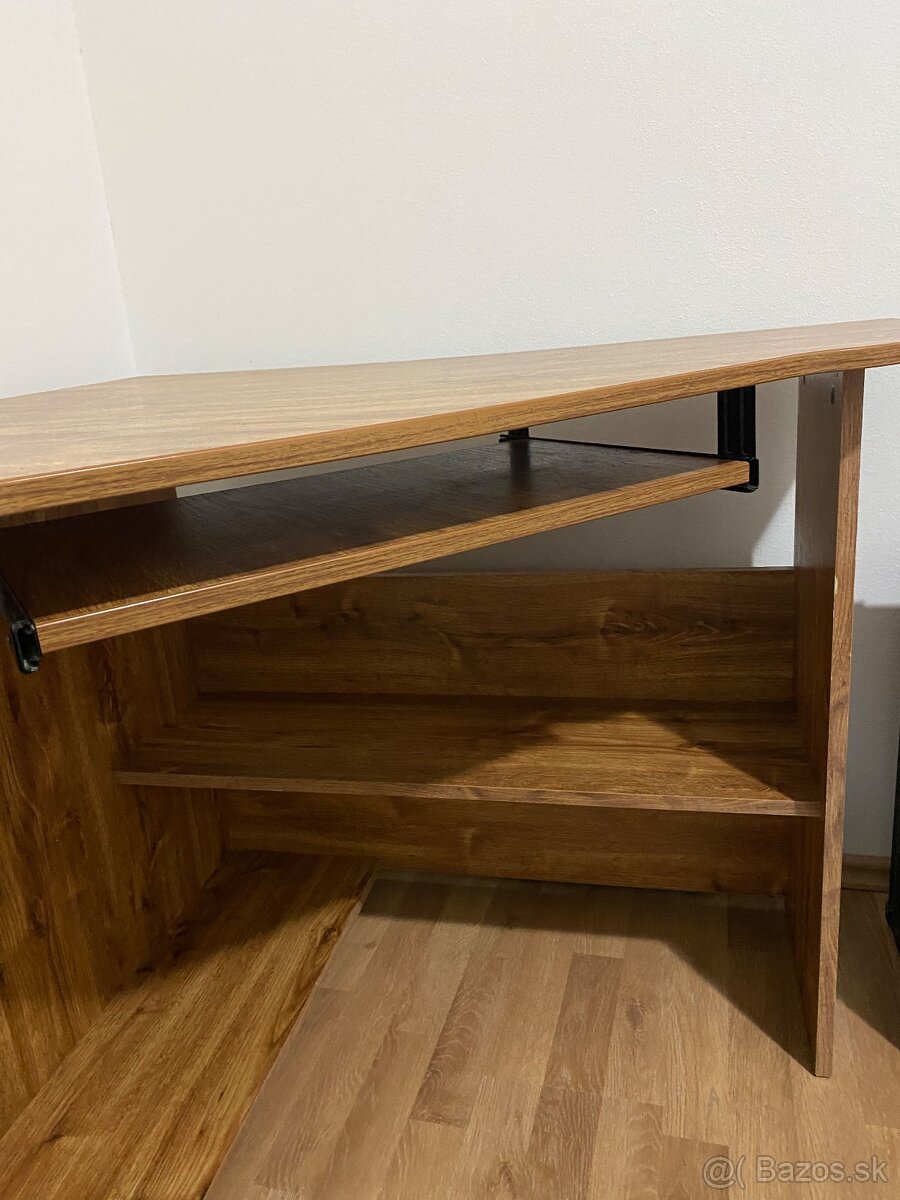 Kancelarsky stol dreveny hnedy - 5