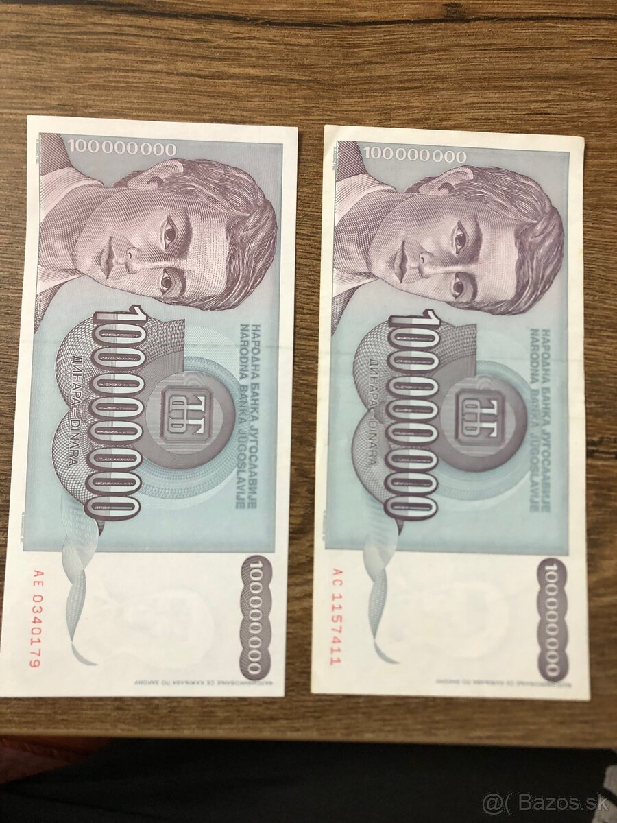 Bankovky JUHOSLAVIA 4 - 5