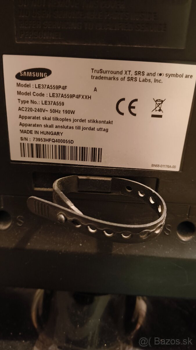 Predám staršiu TV Samsung Full HD 37" - 5