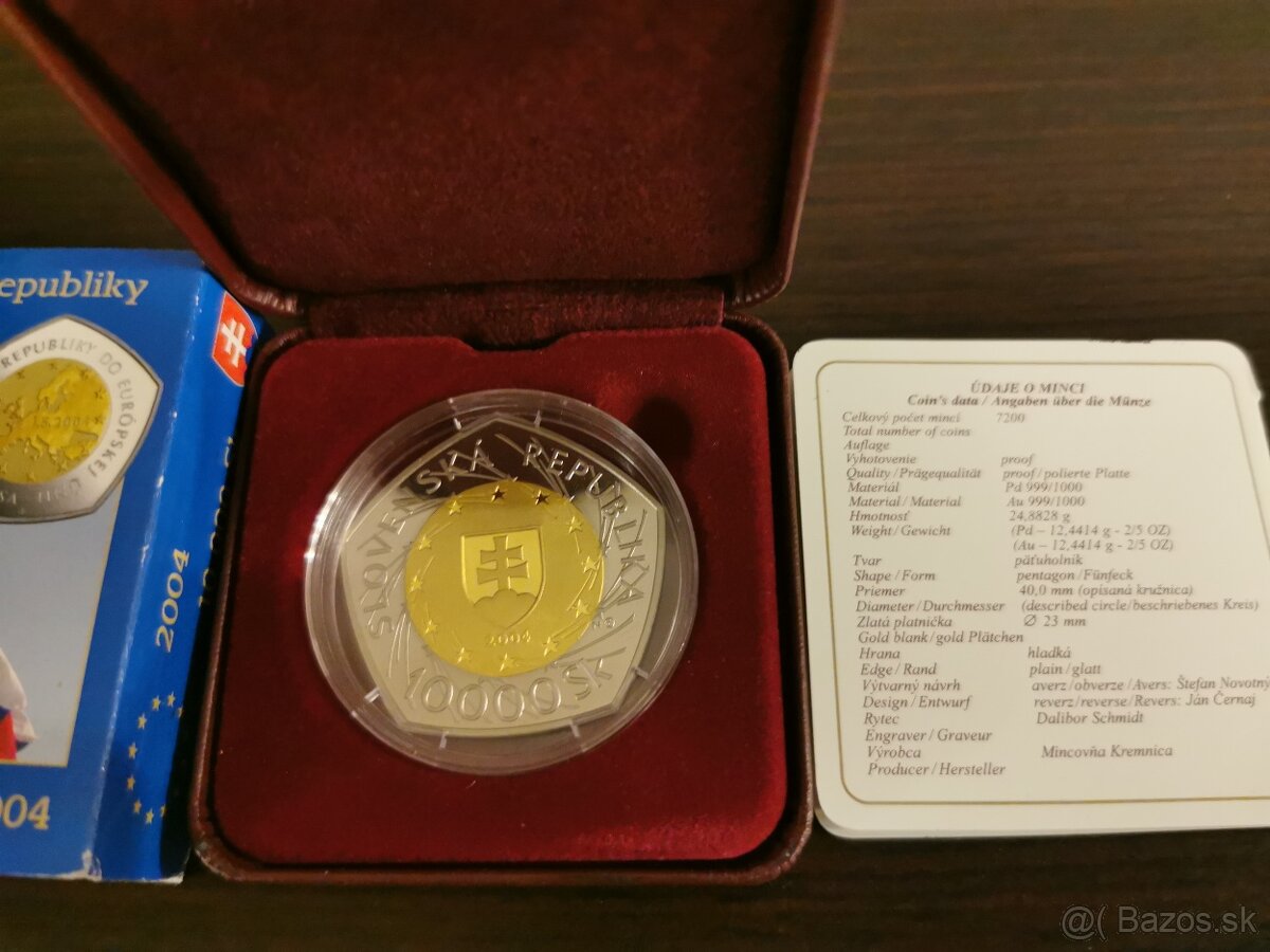 Predém SK mince nominal 5000,-SK -zlate - 5