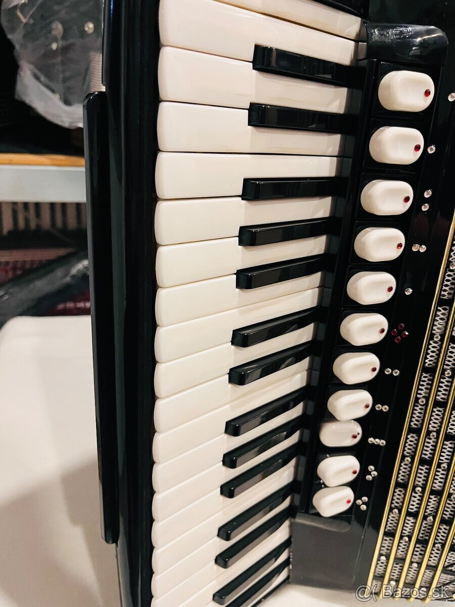Predám akordeón Hohner Atlantic De Luxe. 120 Basový - Made - 5