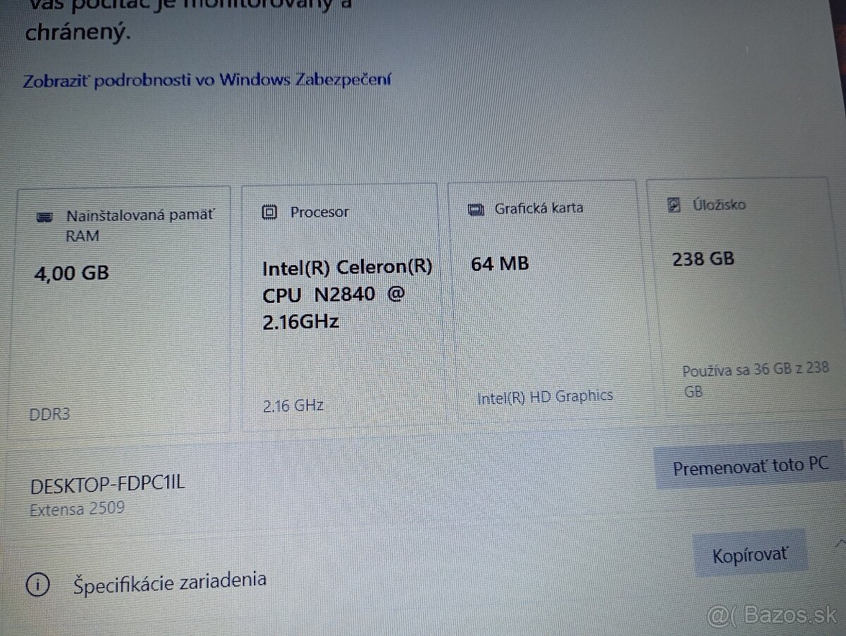 predám základnú dosku pre Acer Extensa 2509 - 5