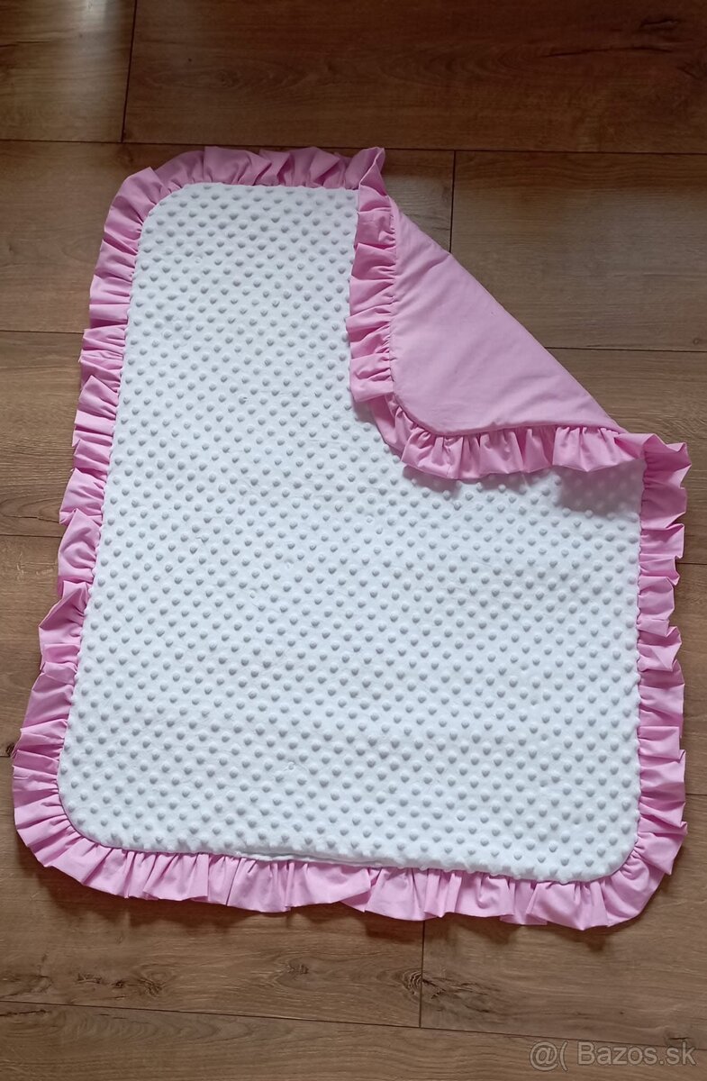 Set pre bábätko ružový s volánikmi - 5