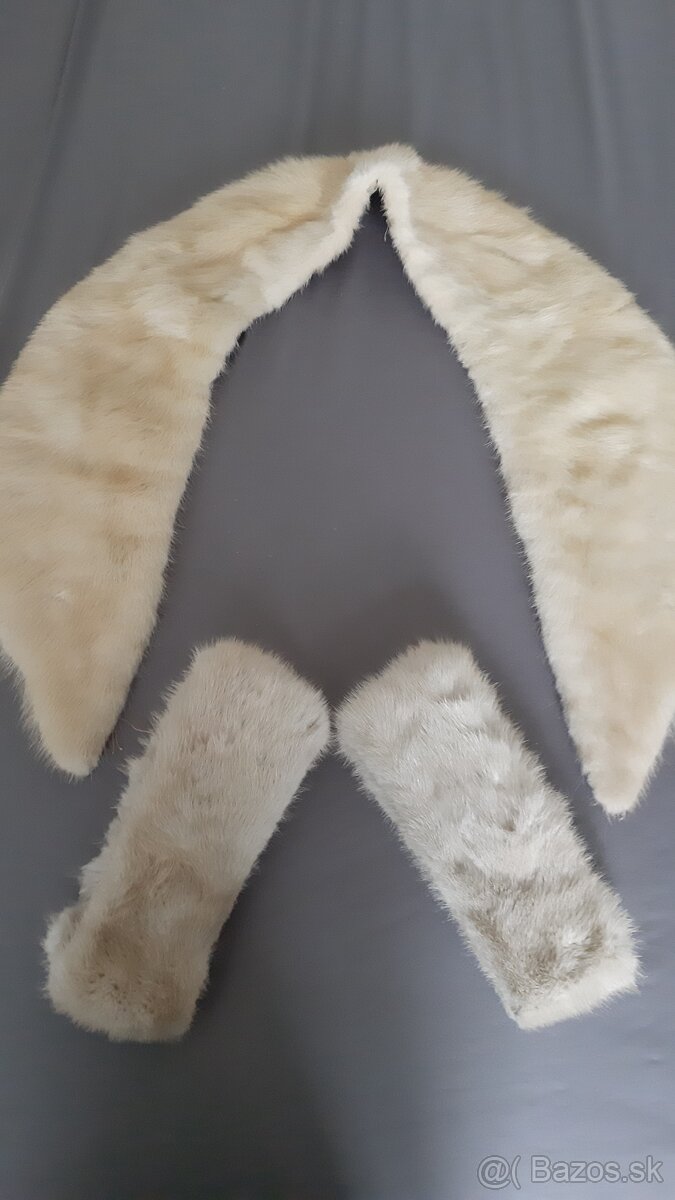 kožušinová norková súprava - límec a rukávy - 5