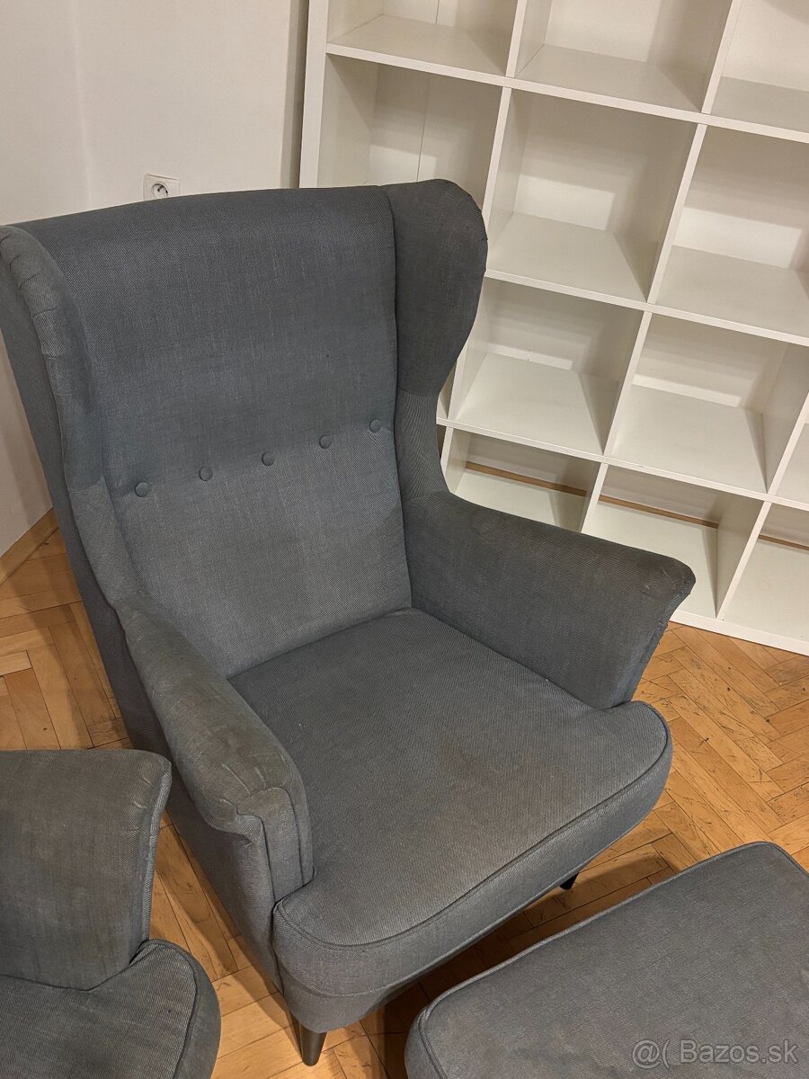 Sivá gaučová súprava IKEA STRANDMON - 5