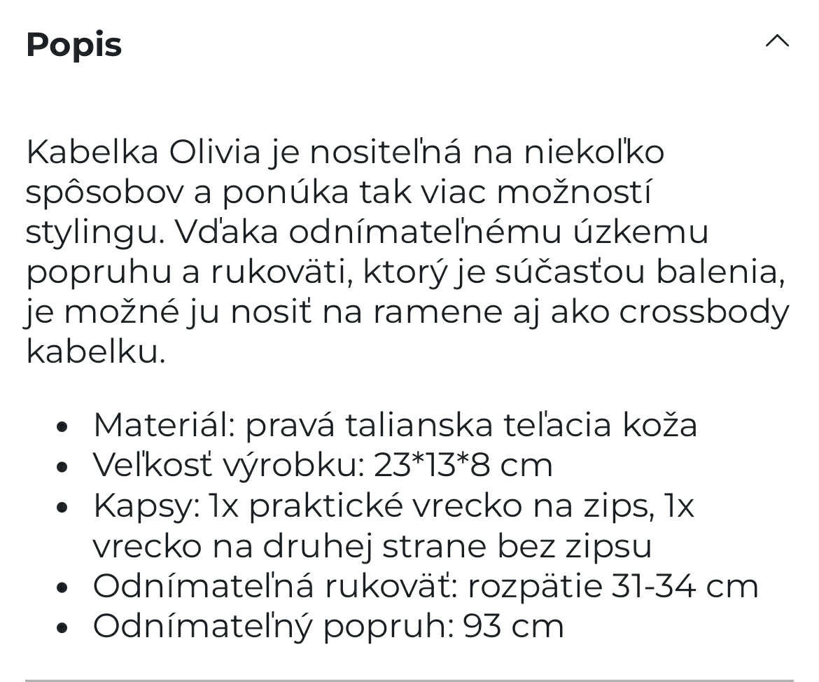 nova kabelka zn. Loro Oro - 5