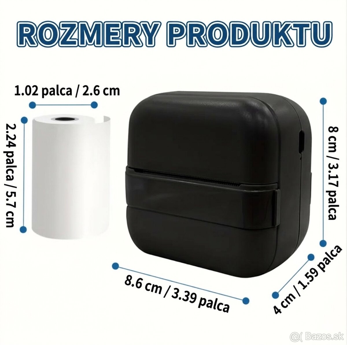 Nová mini tlačiareň ( mini printer ) s 13 rôznymi rolkami - 5