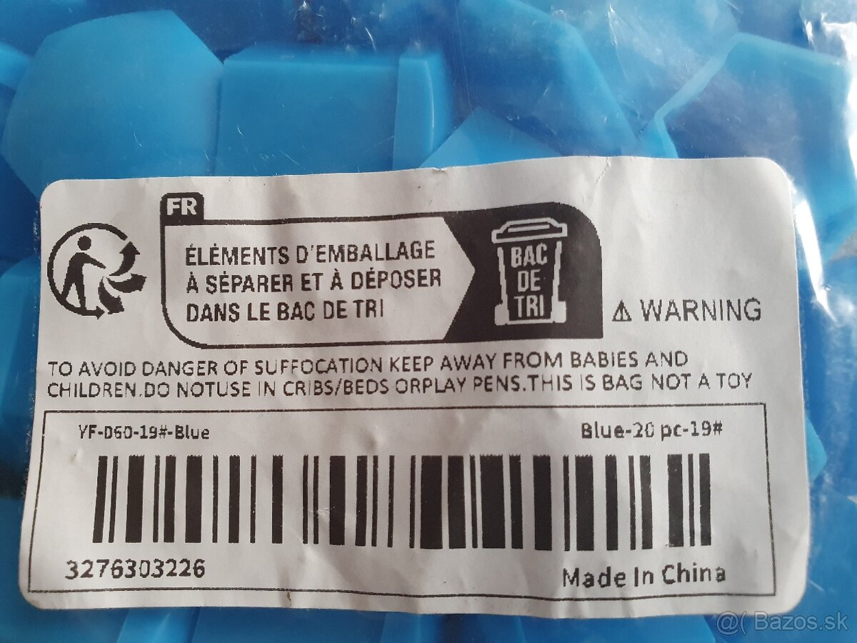 Sada Modrych Okrasných krytov matic 19' - 5