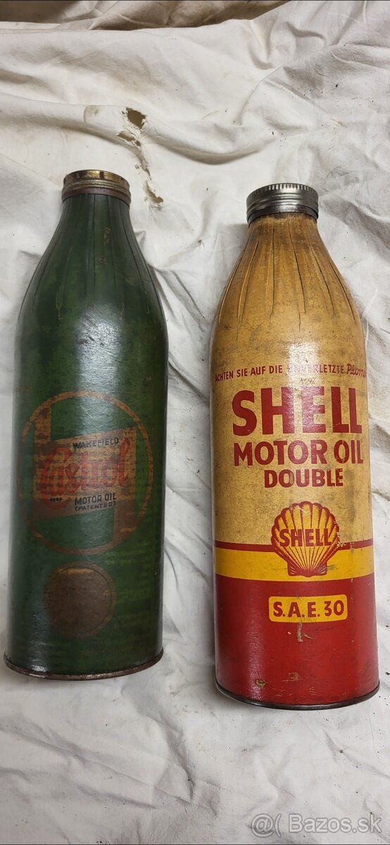 Shell,castroll. Wehrmacht.olej. Papirove plechovky - 5