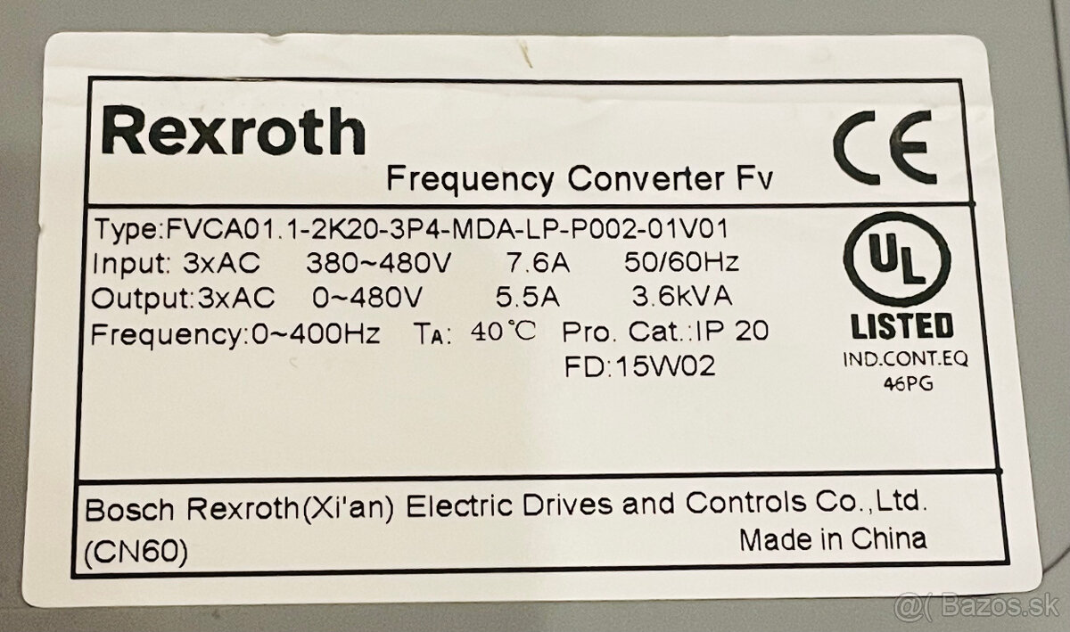 Frekvenčné meniče REXROTH, HITACHI (nová cena) - 5