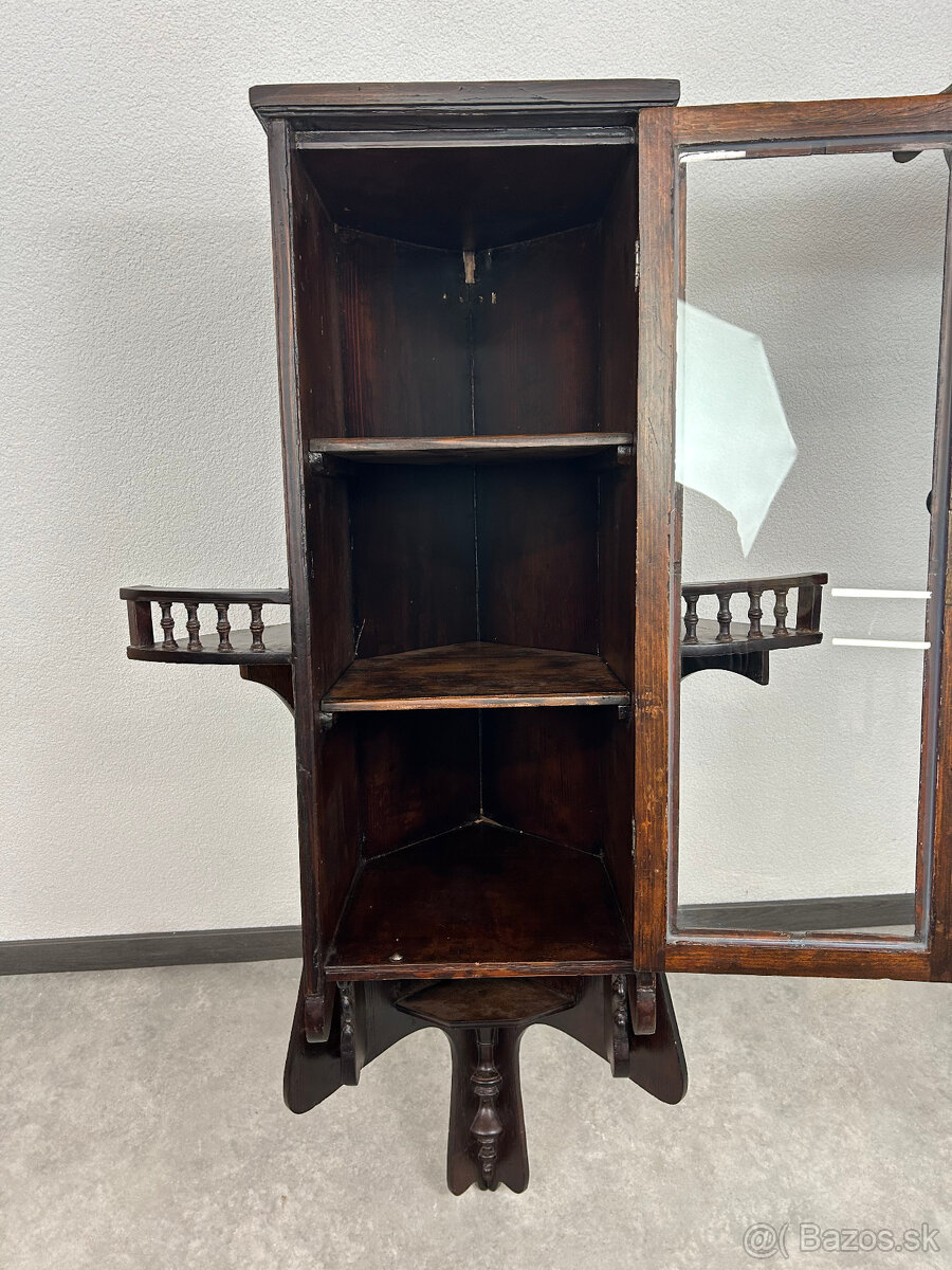 Presklená rohová skrinka - 5