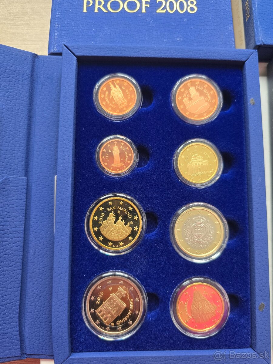 San Marino 1cent - 2€ euro PROOF sady - 5