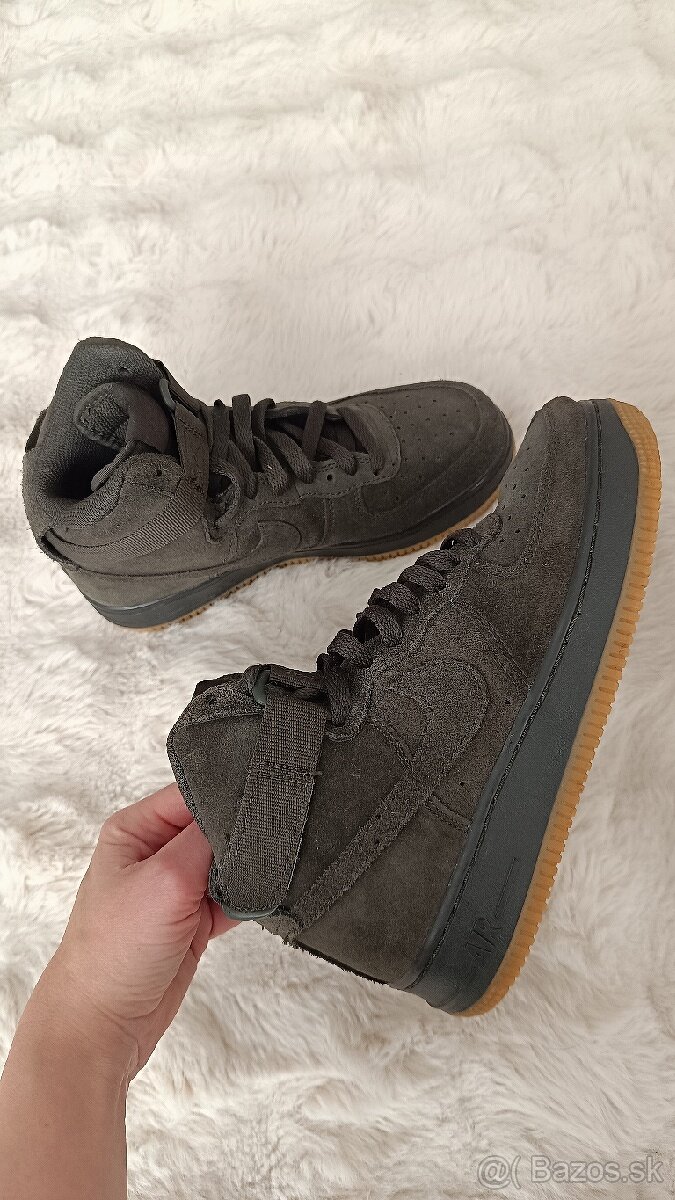 Členkové kožené tenisky Nike Air zelená olivová vel. 36.5 - 5