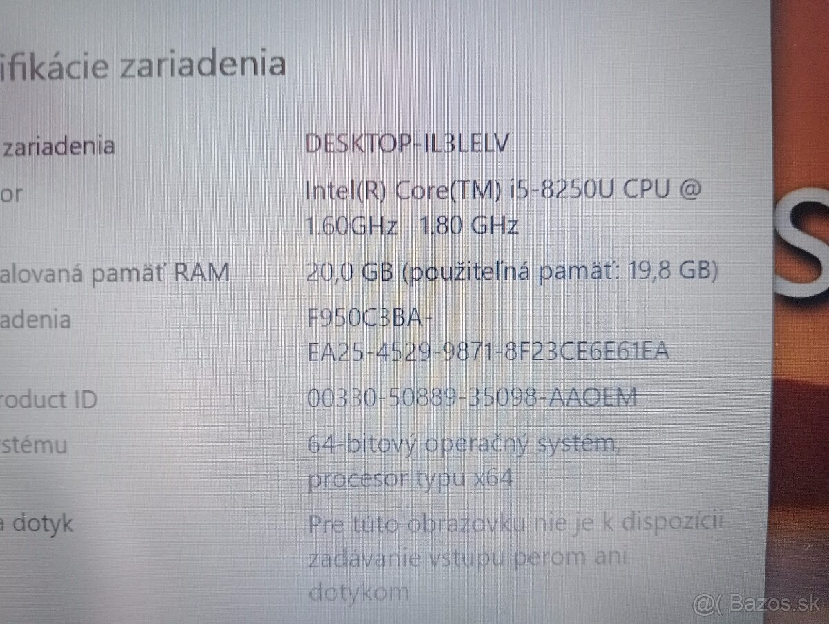 predám Lenovo V330 , Intel® Core™i5, 20gb ram ,ssd - 5