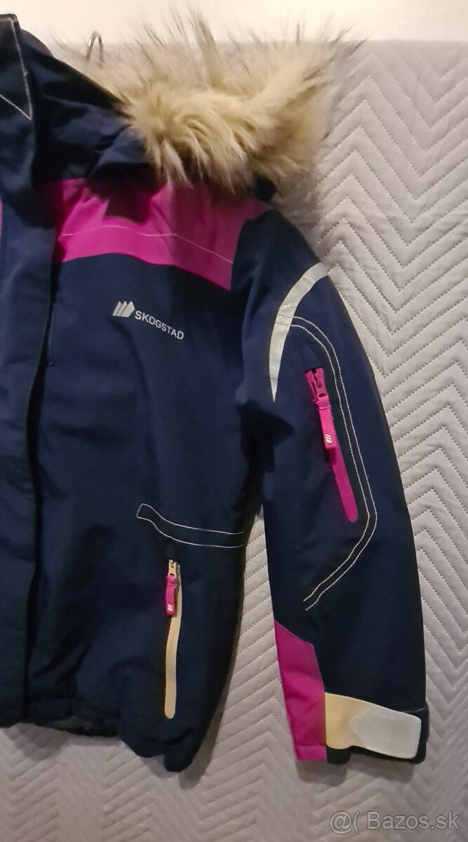 Dievčenská športová zimná bunda Skogstad, veľ. 116/122 - 5