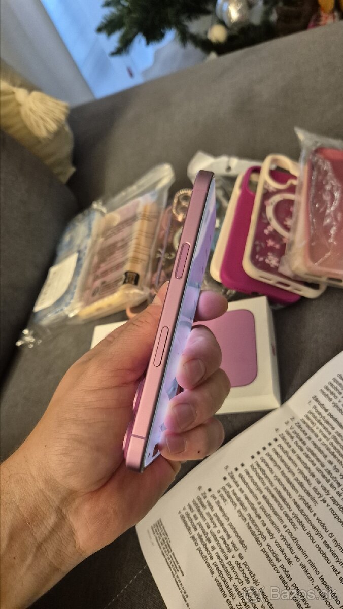 Apple iphone 16 128gb, pink, 100% bateria - 5