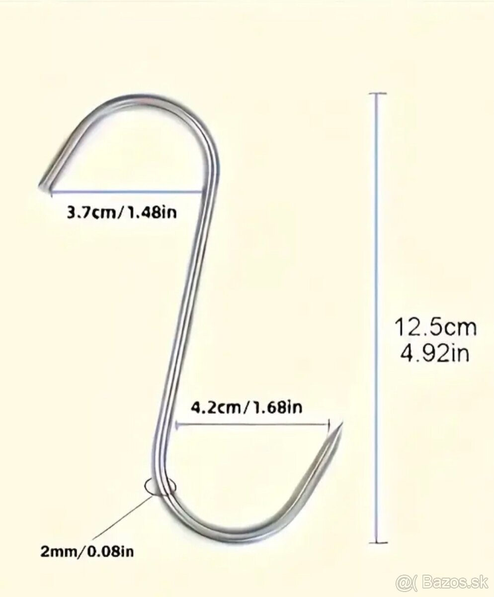 Nerezové háčiky (20 kusov) - 5