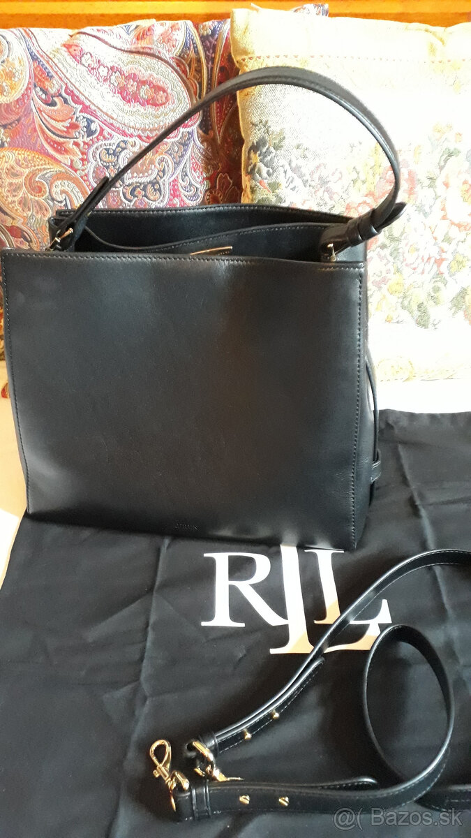 čierna kabelka ralph lauren nová - 5