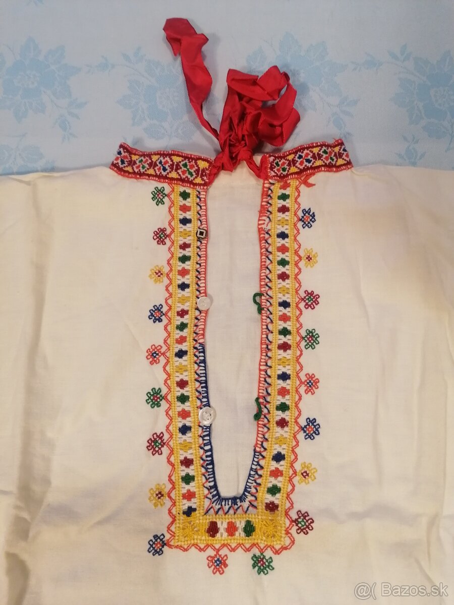 Detské košele ku krojom 2ks - 5