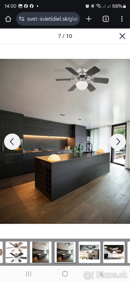 Stropný ventilátor so svetlom - 5