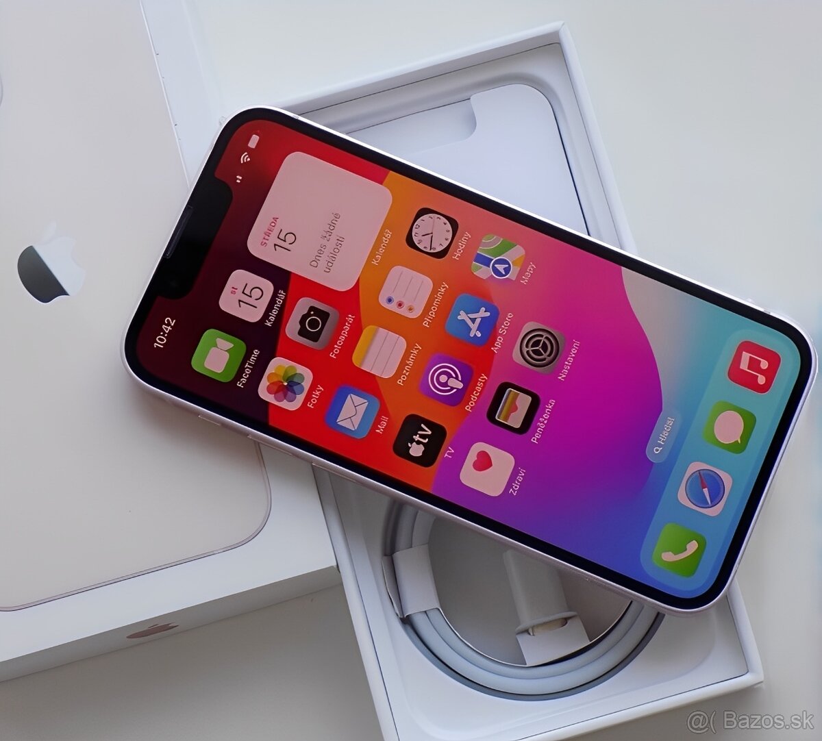 iPhone 13 Pink BATERIE 100% TOP - 5