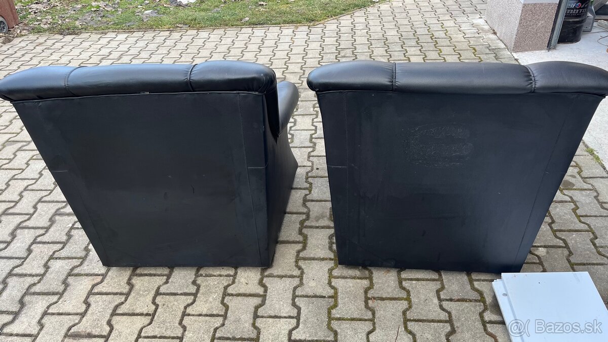 Kožené kreslo/gauč 2ks - 5