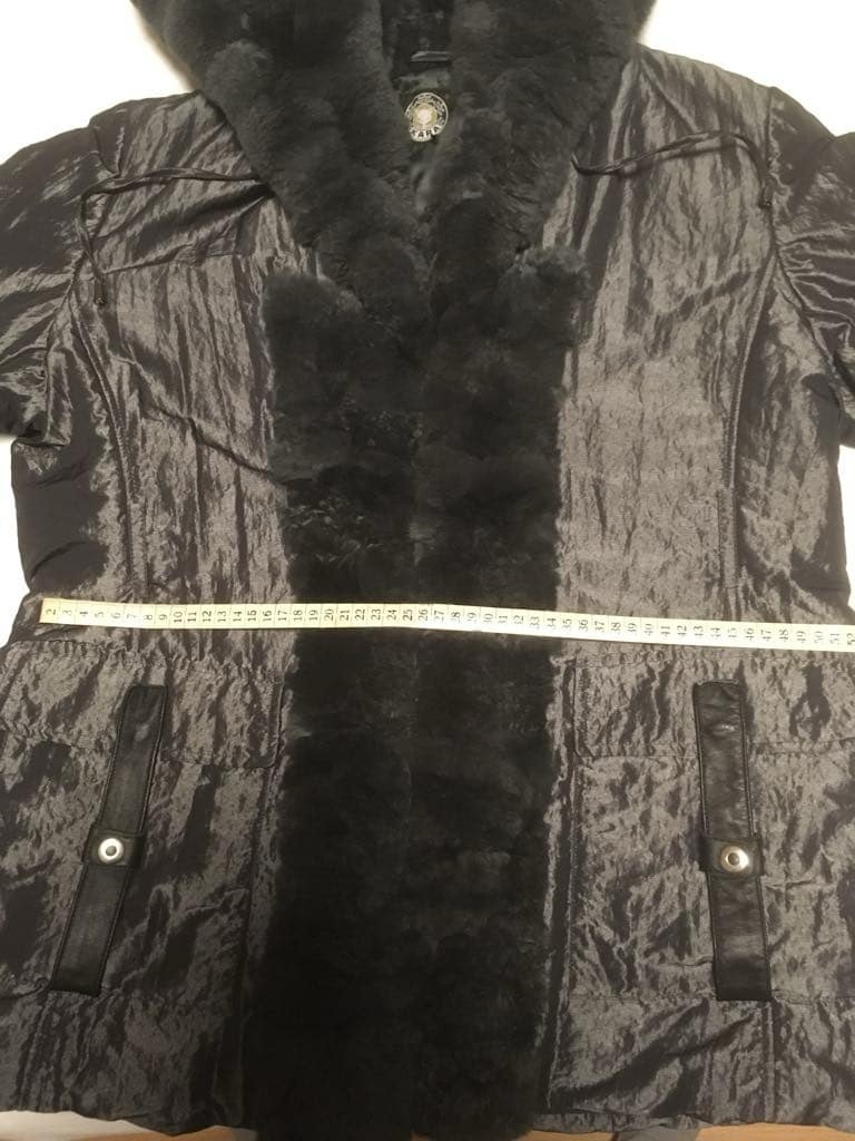 Kožuch z pravého králika zn. Kara s kapucňou, veľkosť 44 - 5