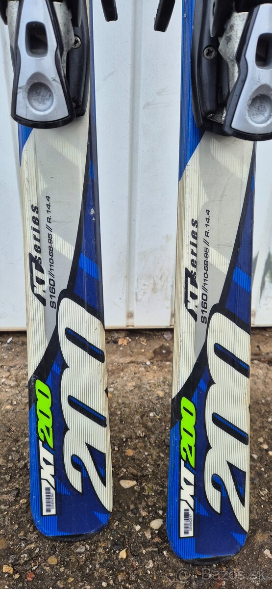 Lyže 160cm, palice - 5