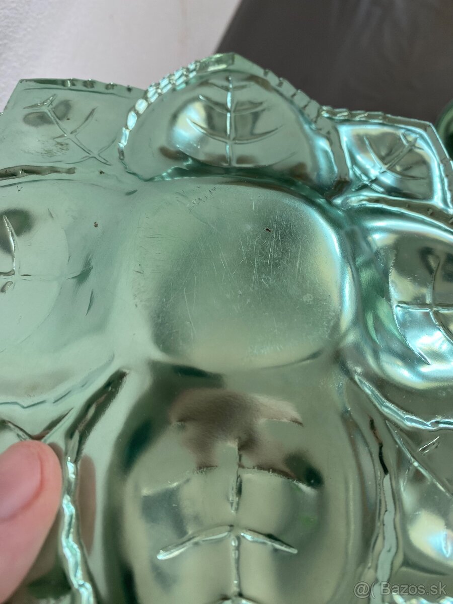 Retro plechová hruška - zelená - 5