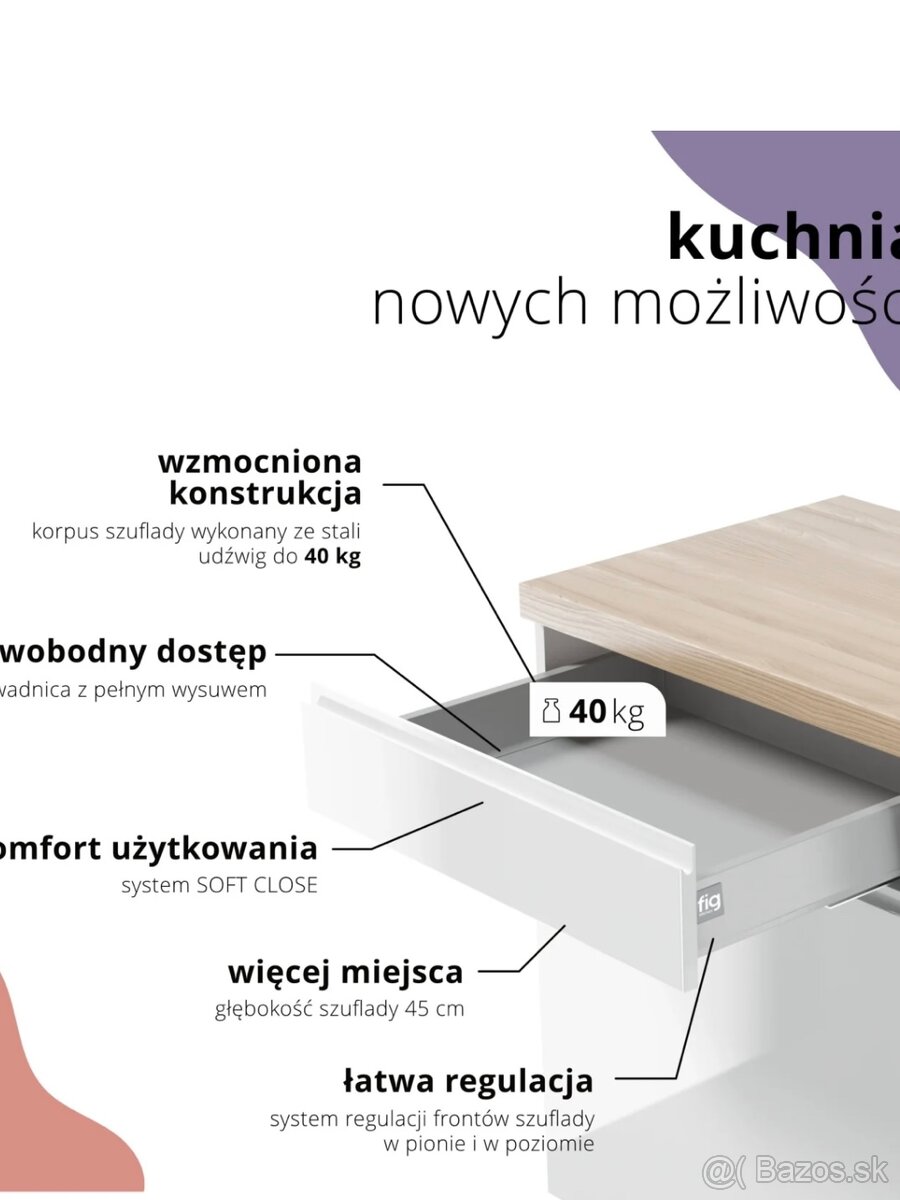 Kuchynská linka(NOVÁ) 200cm /frezovane úchyty - 5