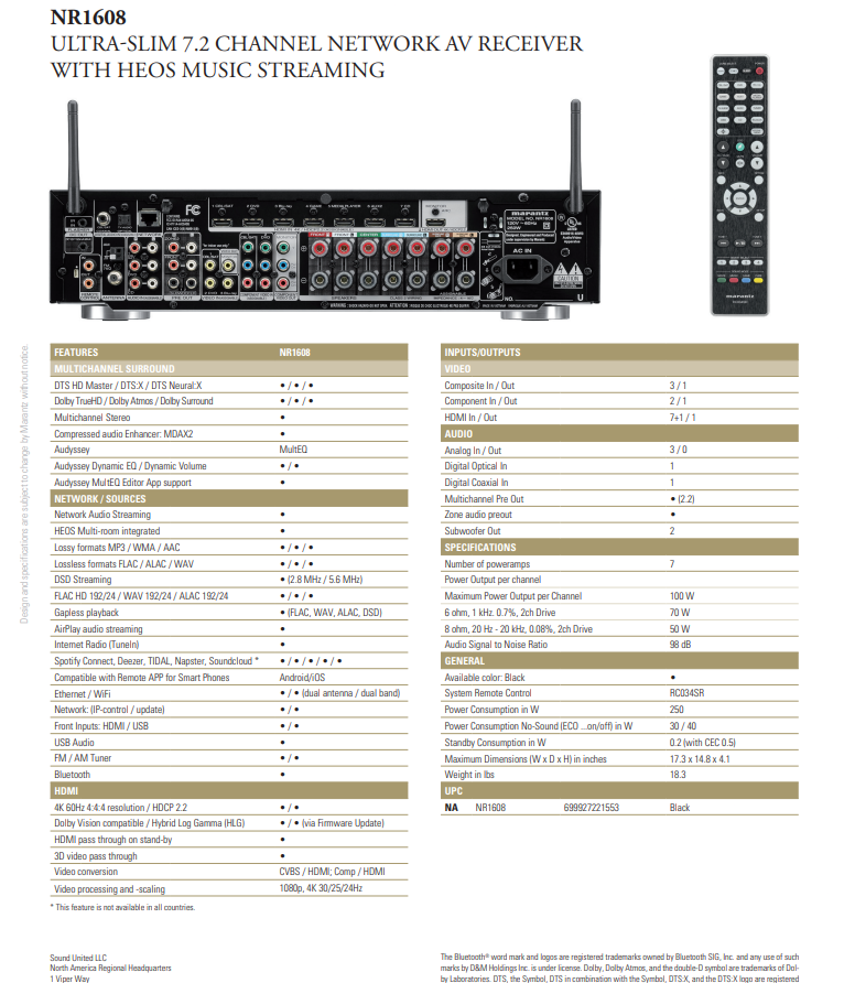 Marantz NR1608 cierny - 5