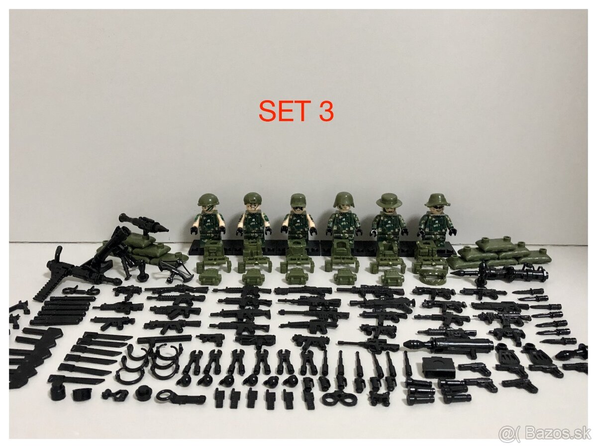 Rôzne sety vojakov 2 + doplnky - typ lego - 5
