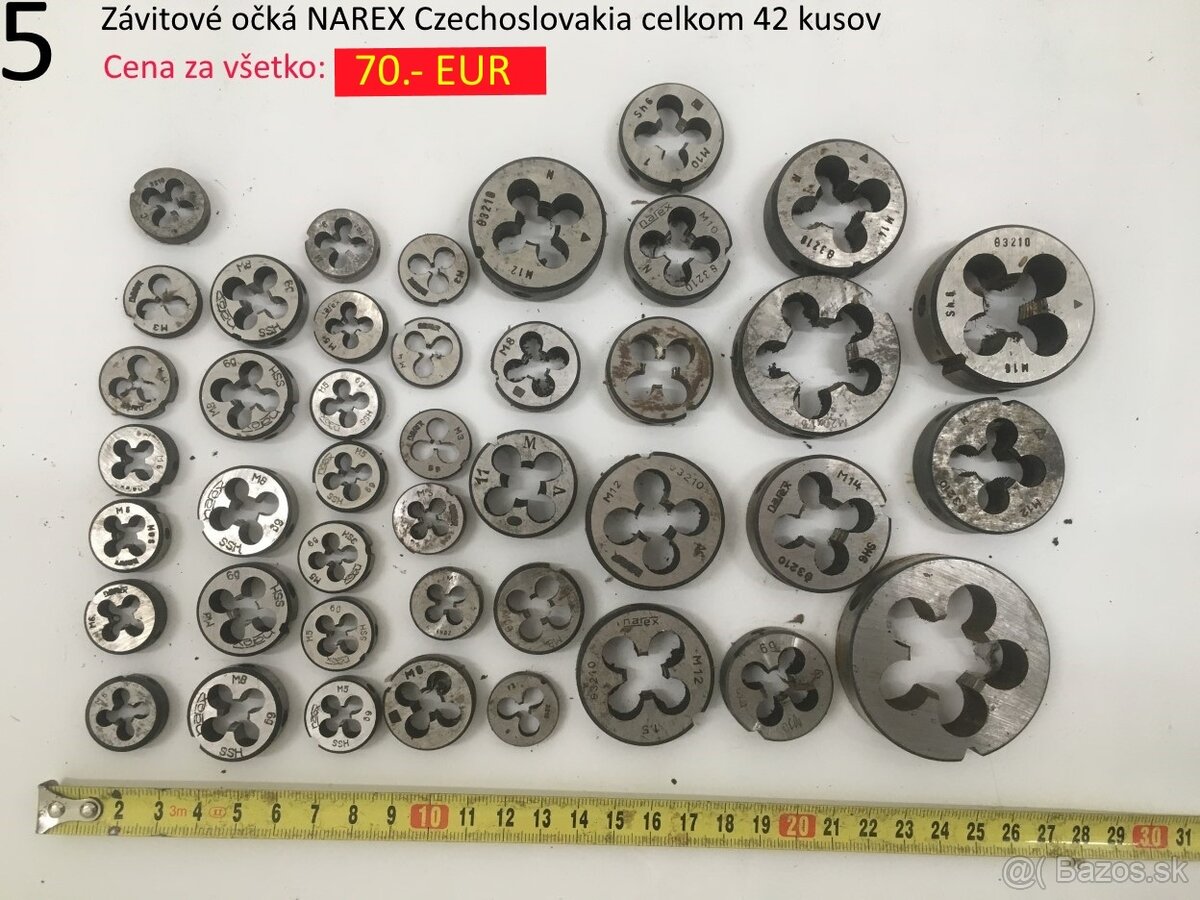 Závitníky a vratidlá NAREX Czechoslovakia - 5