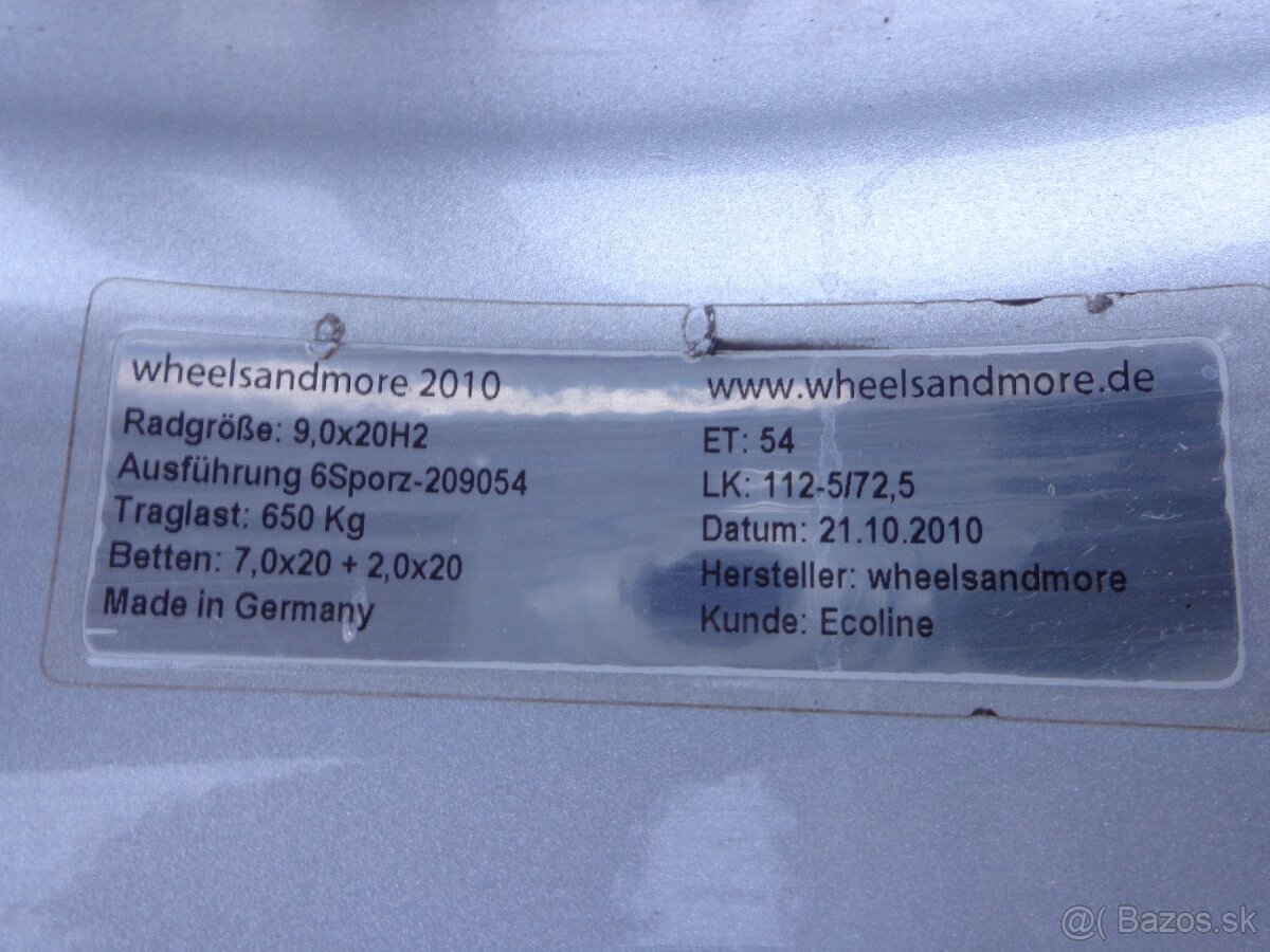 5x112 R20 3dielne kované aludisky Wheelsandmore - 5