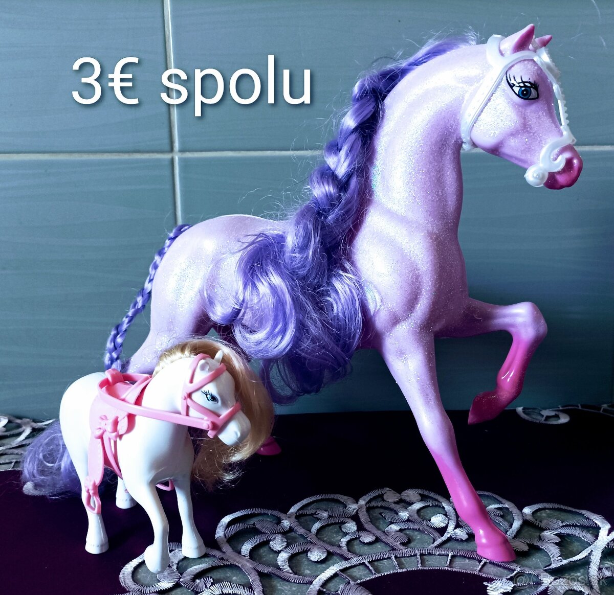 Bábiky, auto, vanička, koníky - 5