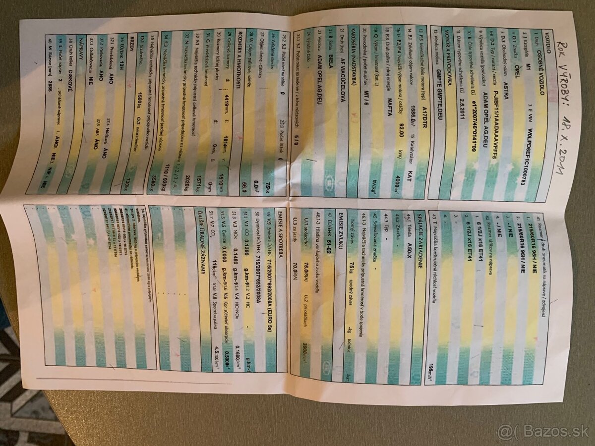 Opel Astra 2011 na diely - 5