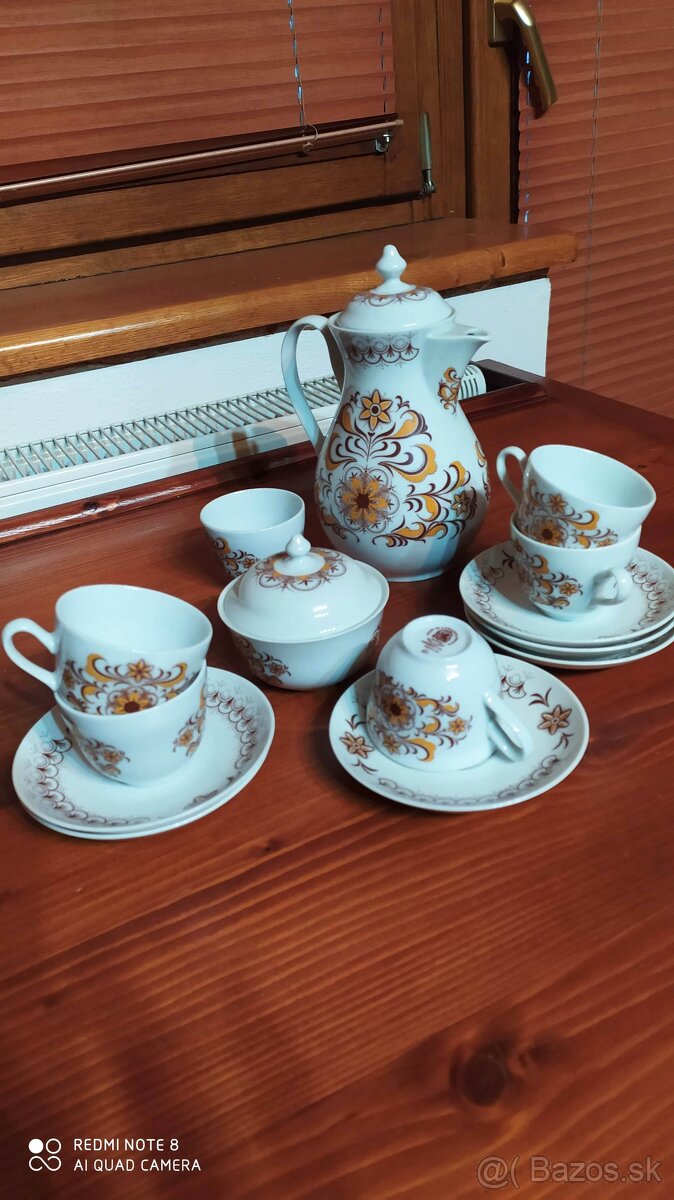 Starožitná porcelánová kávová súprava - 5