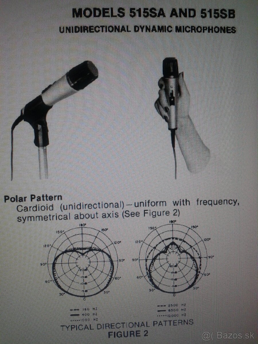 Predam Vintage Mikrofon Shure 515 SB Unidyme B USA - 5