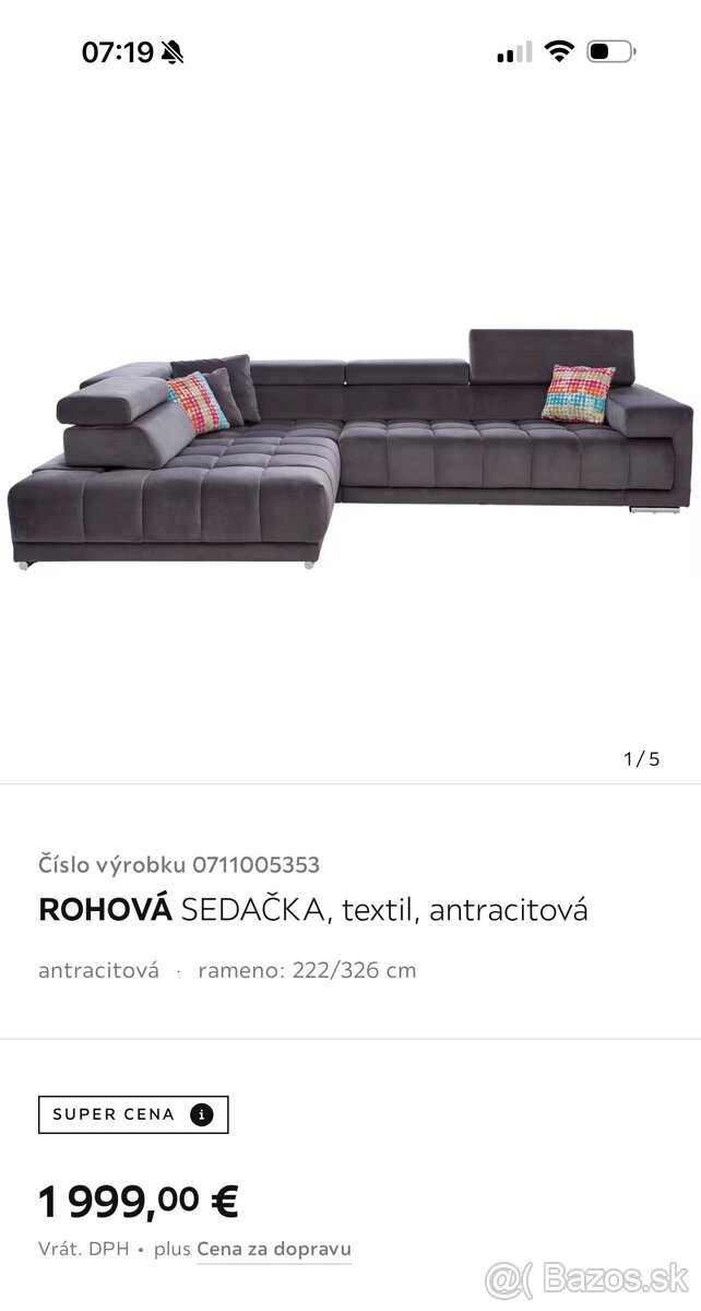 Siva sedacia suprava plus taburet - 5