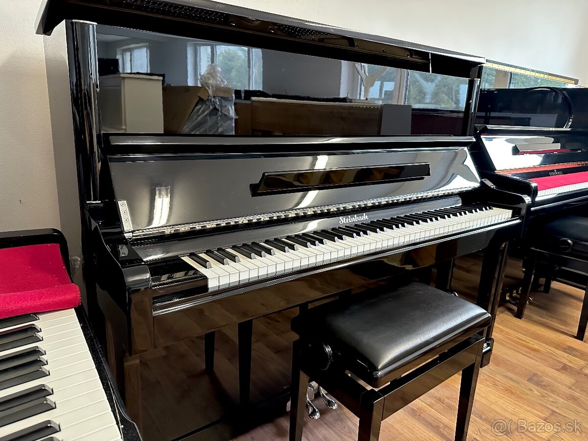 Nemecké piano Steinbach, čierne, veľmi dobré ako nové, záruk - 5