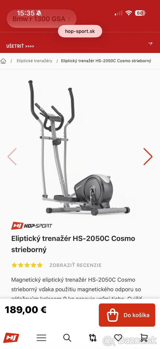 Eliptický trenažér HS-2050C Cosmo - 5